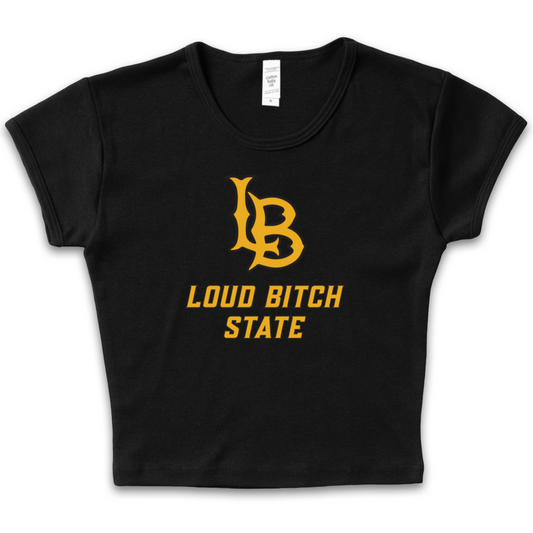 Long Beach Loud Bitch State Uni Baby Tee