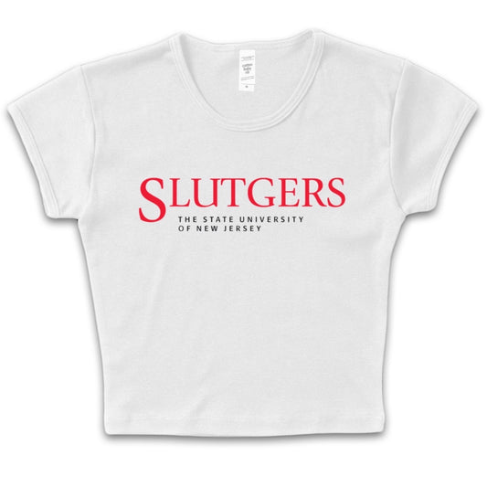 New Jersey Slutgers Uni Baby Tee