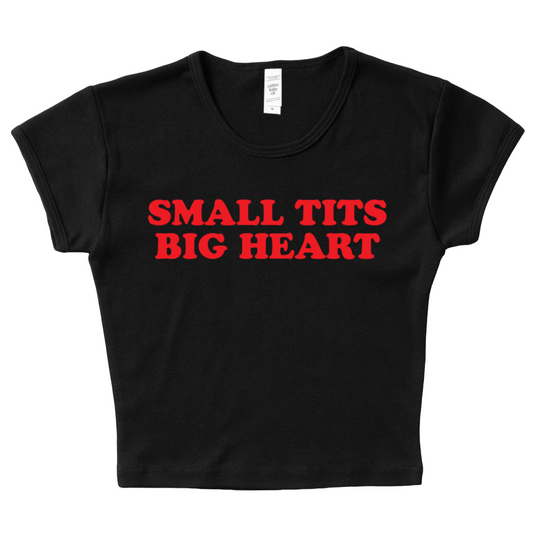 Small Tits Big Heart Baby Tee